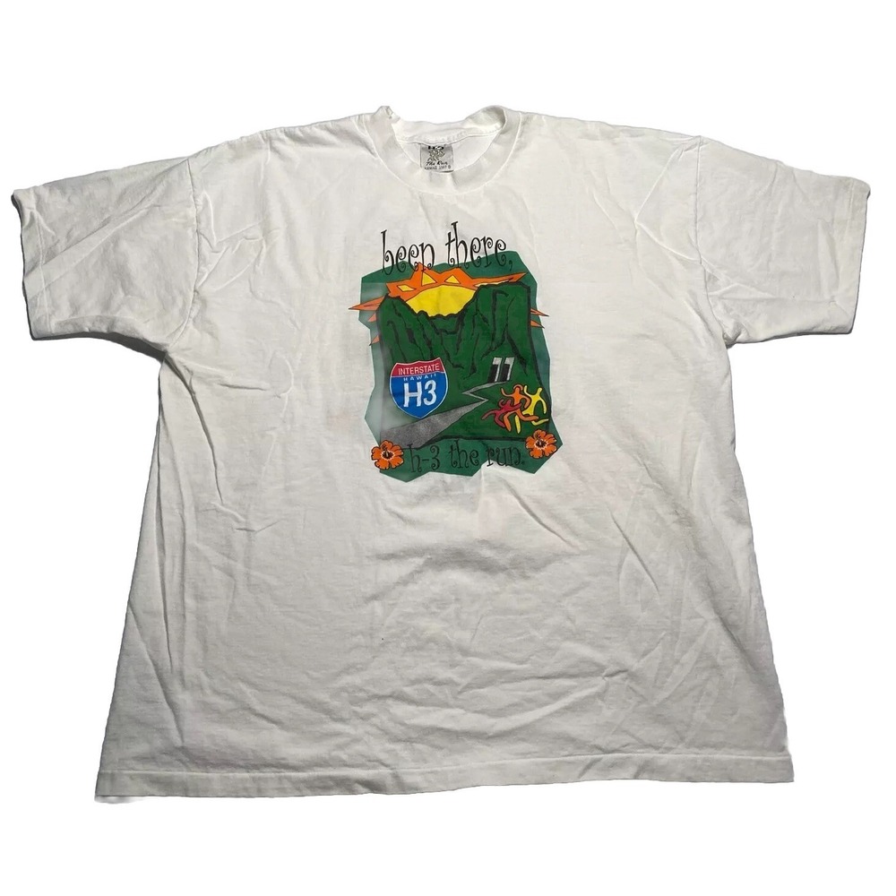 Vintage 90s Hawaii H-3 The Run 1997 T-shirt USA  Graphic Tee Size XL Been‎ There